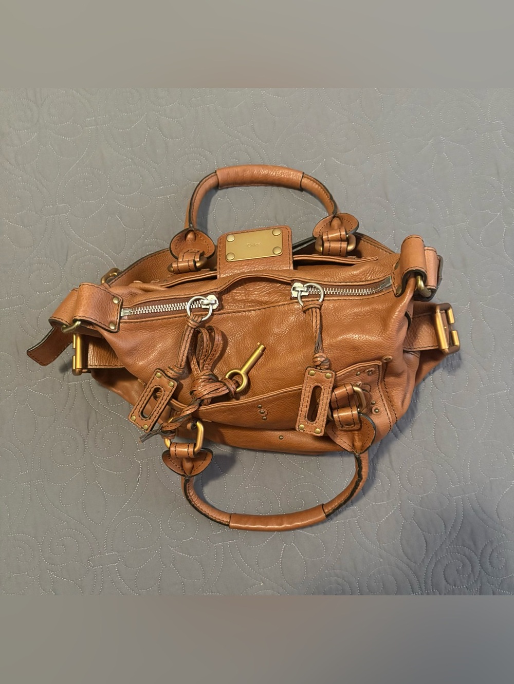 Authentic Vintage Chloé Paddington Leather Satchel Bag – Tan/Cognac - Picture 11 of 15